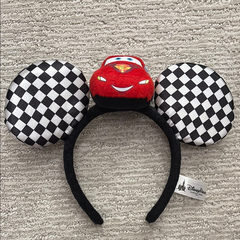 Disney Cars Lightning McQueen Ears Headband 🏁🏁 ❤️❤️❤️ RARE ❤️❤️❤️🏁😎
